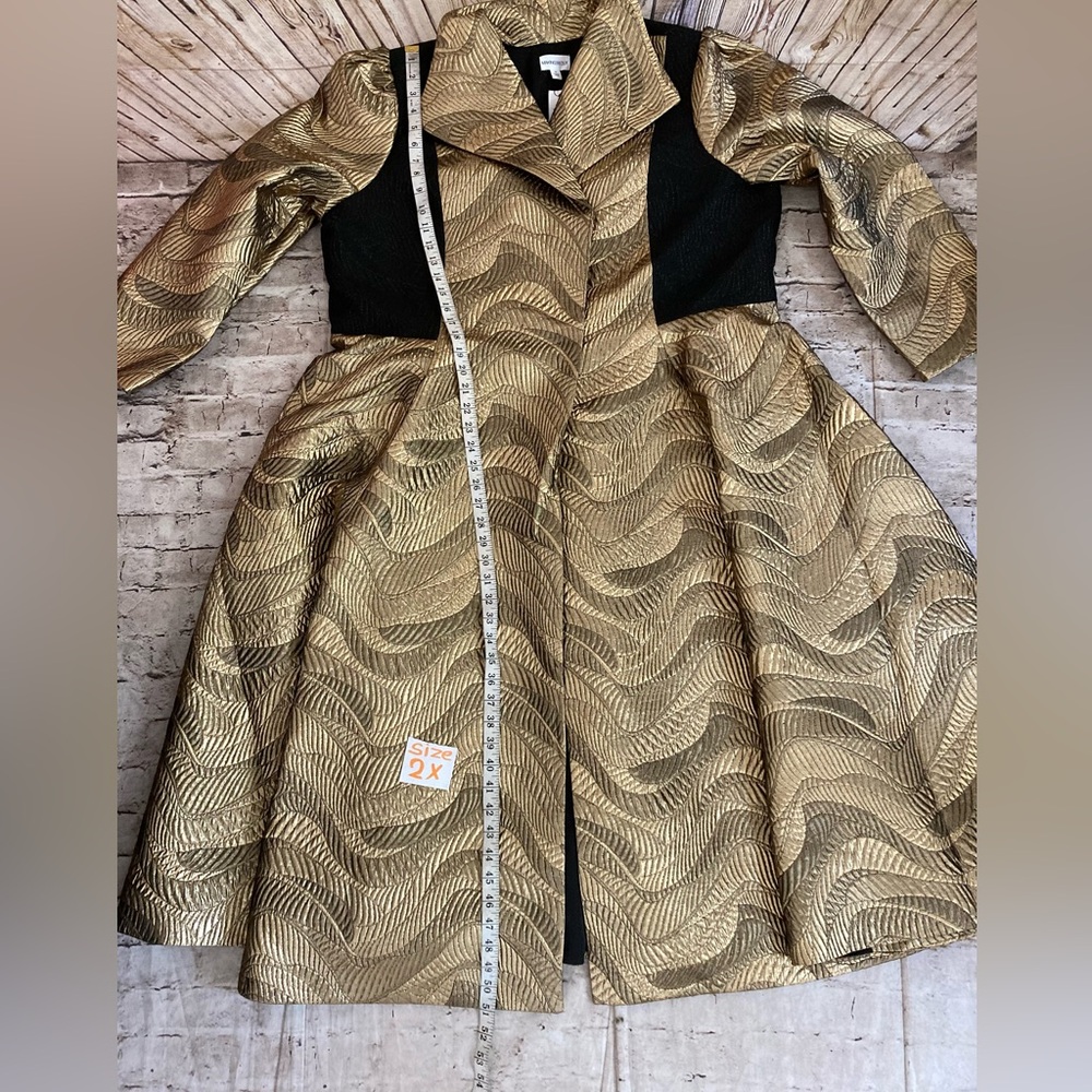 NWT ,Making The Cut , metallic,gold jaguar, midi, jacket,/XL wrap Size XX… - Picture 13 of 16